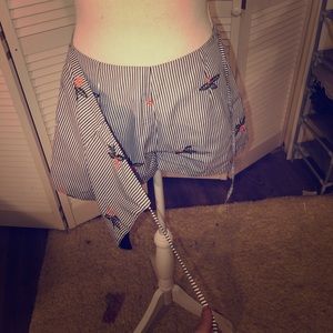 Vintage Havana striped floral skort